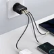 Зарядное устройство Адаптер Baseus 30W Quick Charger Быстрая зарядка QC3.0+PD3.0 2USB+Type-C Зарядка для телефона Басеус 30W EU 3A (CCXJ-E01) Black - изображение 2