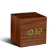 Смарт-будильник WOODEN CUBE дерево горіх 7*7*7см Гранд Презент GPGK08G8 - зображення 1