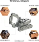 Коллекционная модель-конструктор Metal Time Tireless Digger Механическая модель экскаватора (MT043) - изображение 3