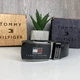 Чоловічий шкіряний ремінь автомат Tommy Hilfiger чорний пояс з натуральної шкіри для чоловіків стильний ремінь - зображення 5