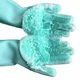 Силіконові багатофункціональні рукавички для миття та чищення Super Gloves блакитні - зображення 2