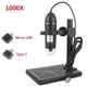 USB мікроскоп цифровий 1000Х на штативі+два перехідника micro USB та Type-C - зображення 1