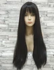 Парик длинный черный прямой с пробором и челкой "Dallies wig" (7800) - изображение 2