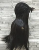 Парик длинный черный прямой с пробором и челкой "Dallies wig" (7800) - изображение 6