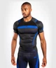 Рашгард с коротким рукавом Venum Nogi 3.0 Short Sleeves Rashguard Black Blue (VENUM-04236-101-S) - изображение 1
