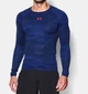 Компресійна футболка Under Armour Printed Long Sleeve Compression Shirt Academy (1258896-408-XL) - зображення 1