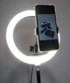 Комплект лампа кольцевая + штатив стойка 2,1 м LED кольцо 30 см держатель для телефона и креплением под штатив - изображение 4