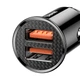 Автомобильное зарядное устройство Baseus Circular Smart Car Charger 30W 2x USB-A Black (CCALL-YD01) - изображение 5