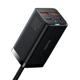 Мережевий зарядний пристрій Baseus GaN3 Pro 100W 2xUSB-C | 2xUSB-A Black (CCGP000101) - зображення 1