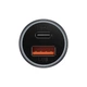 Автомобильное зарядное устройство Baseus Golden Contactor Max Dual Fast Charger Car Charger USB + USB Type-C Dark Gray (CGJM000113) - изображение 3
