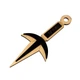 Нож Кунай Минато из Наруто - Деревянный Игрушечный «The Kunai Black Knife» из Мультфильма NARUTO, Фанера (Черная Ручка) - изображение 2
