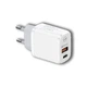 Быстрая зарядка/блок питания на два разъема Type-C и USB-A мощностью PD-20W/QC3.0-18W KeKe-912 белый (GS-90573) - изображение 1