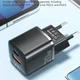 Швидка зарядка/адаптер/блок живлення/мережевий пристрій 2в1 PD 20W/QC 3.0 18W Type-C/USB-A GaN Essager ES-CD31 чорний (GS-60592) - зображення 4