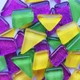 Стеклянная мозаика Mosaaro Мозаичный микс: зеленый, желтый, фиолетовый с блестками (MA5002) - изображение 2