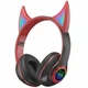 Бездротові навушники Bluetooth Cat Ear STN-25 з мікрофоном та LED RGB підсвічуванням Червоні - зображення 1