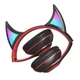 Бездротові навушники Bluetooth Cat Ear STN-25 з мікрофоном та LED RGB підсвічуванням Червоні - зображення 2