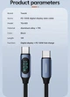 Кабель Toocki Type-C PD 100w Fast Charge (з дисплеєм) Black - зображення 7