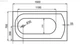 Ванна акриловая PRIMERA Classic 150x70 CLAS15070 + ножки - изображение 2
