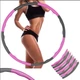 Массажный обруч Hula Hoop, для массажа, фитнеса, похудения, диаметр 105см, разборный, 8 секций, серо-фиолетовый - изображение 2