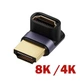 Переходник HDMI - HDMI (соединитель HDMI под 90°, HDMI мама - HDMI папа) 8K HD. - изображение 1