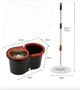 Турбо швабра з відром та центрифугою Spin Mop 360, відро з самовіджимом, Чорне - зображення 5