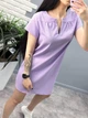 Летнее платье из льна 42-44. Лиловый - изображение 1