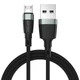 Кабель зарядний USB USLION microUSB — USB (2m) 3 А дріт швидкого заряджання для телефона Чорний - зображення 1