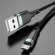 Кабель зарядний USB USLION microUSB — USB (2m) 3 А дріт швидкого заряджання для телефона Чорний - зображення 7
