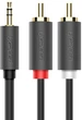 Инсертный кабель Ugreen AV102 3.5 мм to 2RCA Audio Cable 2 м Gray (904019641) - изображение 1