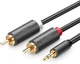 Инсертный кабель Ugreen AV102 3.5 мм to 2RCA Audio Cable 2 м Gray (904019641) - изображение 2