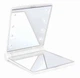 Мини-зеркало с подсветкой для макияжа 8 Led складное Белое Bodasan (HP-3326) - изображение 3
