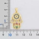 Позолоченая подвеска Рука Фатимы Хамса с цирконием класс ААА для защиты от сглаза и привлечение здоровья - изображение 4
