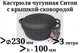 Каструля чавунна Ситон із чавунною кришкою сковородою 3 л - 23х10 см - зображення 1