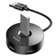 Переходник HUB Baseus Round Box USB to USB 3.0 + 3USB 2.0 (CAHUB-F) Черный - изображение 5