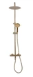 Душовий гарнітур Rea Lungo brush gold, з термостатом (REA-P6604) - зображення 3