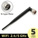 Антенна WiFi 5 dBi 2.4-5GHz N-type Male широконаправленная универсальная для роутера, модема, репитера и.т.п. - изображение 6
