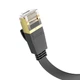 Кабель LAN HOCO US07 RJ-45 to RJ-45 GENERAL PURE COPPER FLAT NETWORK CABLE Black 3m - изображение 2