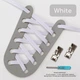 Плоскі еластичні шнурки з металевим замком для взуття FASTLACES T12-2 White - зображення 1