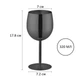 Бокал для вина черного цвета 320 мл REMY-DECOR из нержавеющей стали - изображение 2