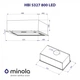 Встраиваемая в шкаф вытяжка для кухни Minola HBI 5327 I 800 LED, нержавеющая сталь шириной 52 см - изображение 5