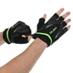 Перчатки для фитнеса и кроссфита перчатки спортивные Zelart WorkOut Fit 6305 размер XL Black-Green - изображение 2