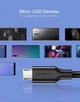 Кабель UGREEN US289 USB 2.0 to Micro Cable Nickel Plating 2A 0.25m Black (60134) - изображение 4
