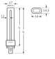 Лампа люминесцентная ledvance G23 4000К 400lm 7w 136.5мм (4050300010571) ледванс холодный белый - изображение 3