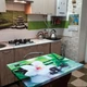 Кухонный фартук Скинали Орхидея и бамбук (полноцветная фотопечать, камни, наклейка на стеновую панель кухни, цветы ) 60х200 см - изображение 4