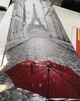 Наклейка на холодильник Парасолька червона ламінована подвійна плівка фотодрук Ейфелева вежа Париж 60х180 см - зображення 6