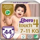 Подгузник Libero Touch Размер 4 (7-11 кг) 44 шт (7322541750217) - изображение 1