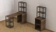 Стіл-тумба трансформер Смарт 3/1 з етажеркою Ferrum-decor 1430x1450x500 Чорний метал ДСП Дуб Таверна 16 мм (SMART305) - зображення 1