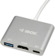 USB-хаб iBox USB 3.2 Gen 1 (3.1 Gen 1) Type-C 5000 Mbit/s Silver (IUH3CFT1) - зображення 3