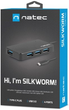 Hub USB Natec Silkworm 4x USB 3.0 Czarny (NHU-1343) - obraz 3