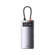 USB-хаб Baseus Metal Gleam Series 4-in-1 Multifunctional Type-C HUB Docking Station Gray （Type-C to USB3.0*3+RJ45*1） (WKWG070113) - изображение 1